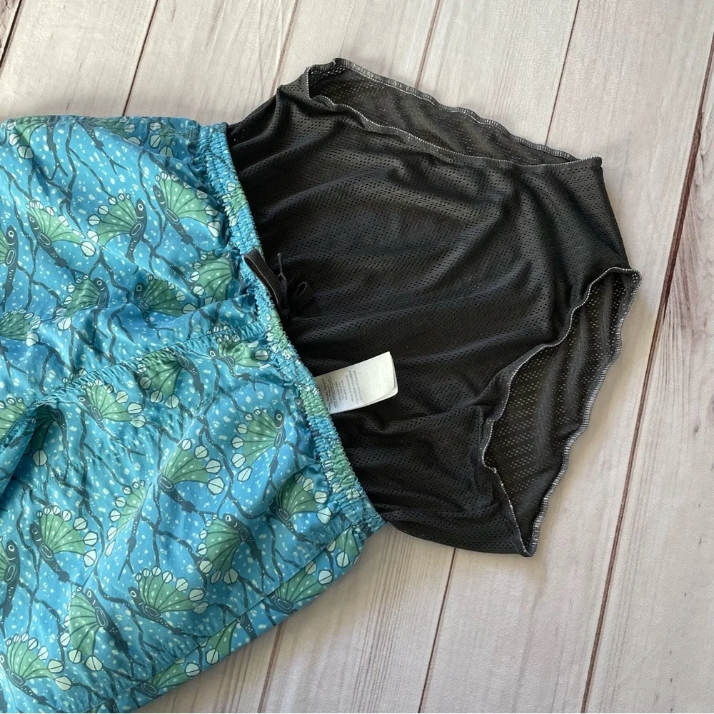 Patagonia Baggies Swim Shorts Mens S Blue 4.5” Long Hexy Fish Radar Active Lined - Picture 5 of 13